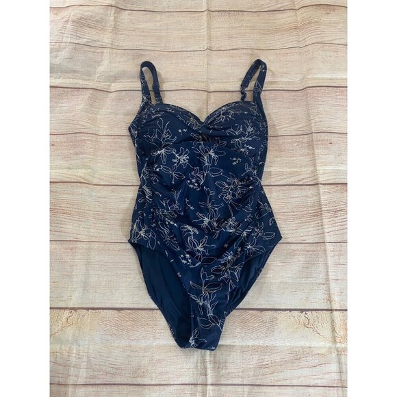 Nip Tuck Swimwear Women's Garden Line Foil Twist Swimsuit - 8 - Picture 4 of 14